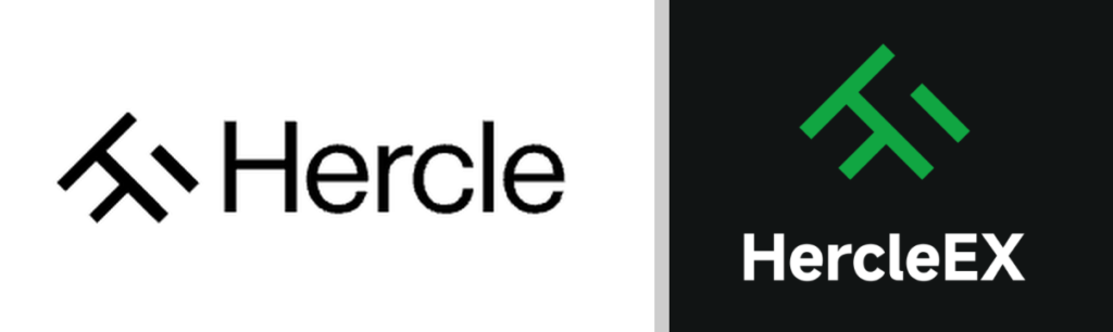 hercleex-正規のHercle（左）とHercleEX（右）のロゴの記号